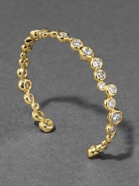 Alexis Bittar Asterales Gold Skinny Cuff Bracelet